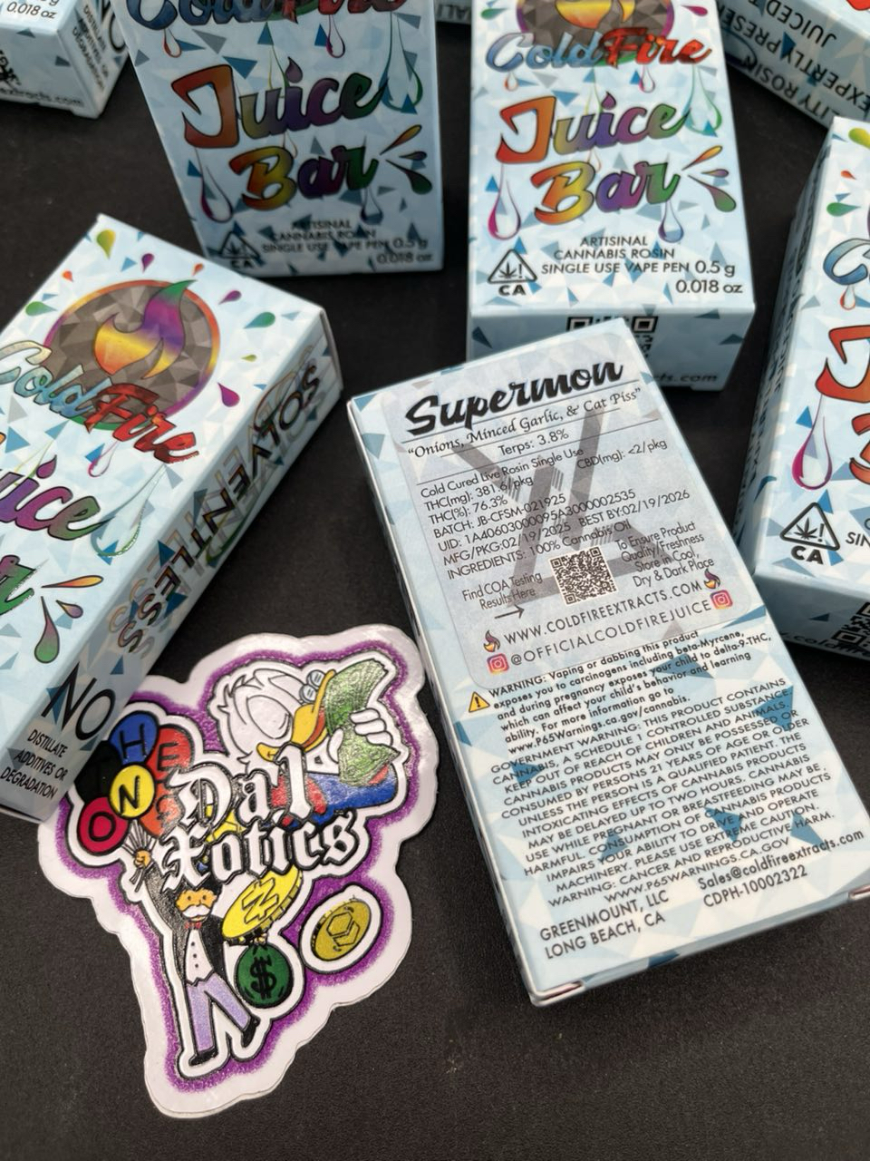 Cold Fire Juice Bar Artisinal Cannabis Rosin Vape Pen Cold Fire Juice Bar Artisinal Cannabis Rosin Vape Pen
